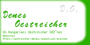 denes oestreicher business card